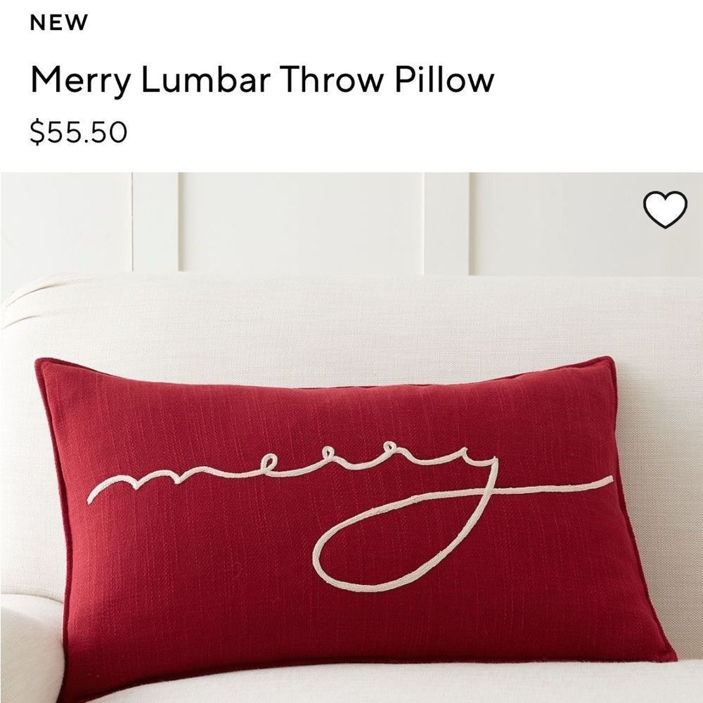 🔥pottery barn Merry Lumbar Throw Pillow cover only New - Picture 10 of 10